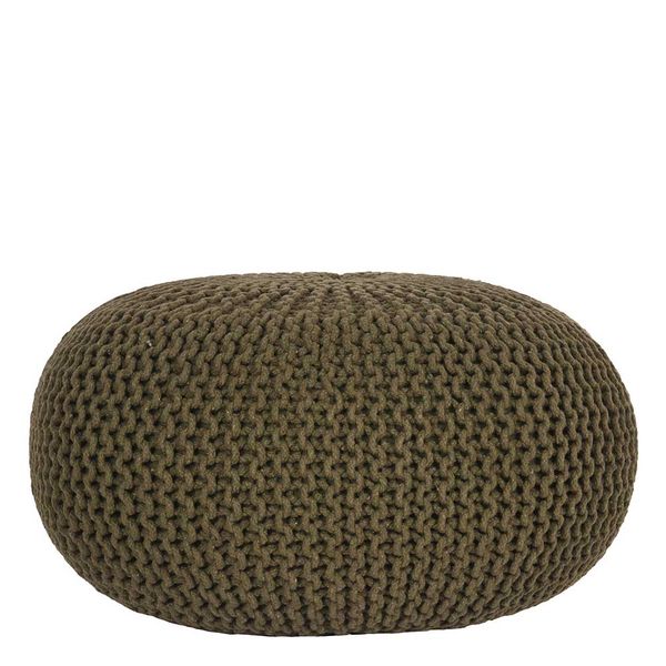 Sitzpouf in Oliv Grün rund günstig online kaufen