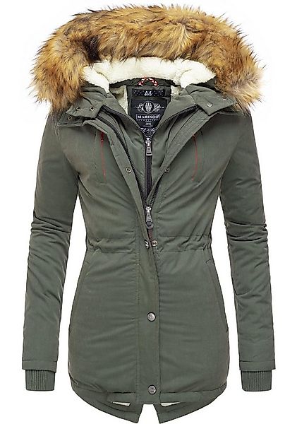 Marikoo Wintermantel Akira edler Winterparka mit Kunstfellkapuze günstig online kaufen
