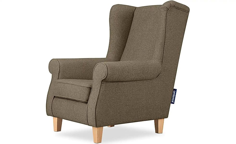 KONSIMO Ohrensessel  Miles ¦ braun ¦ Maße (cm): B: 82 H: 105 Polstermöbel > günstig online kaufen