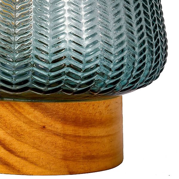 Pauleen LED Tischleuchte »Pretty Glamour mobile Türkis/Holz«, 1 flammig, Le günstig online kaufen