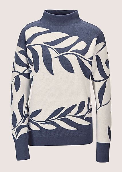 MADELEINE Longpullover "Jacquard-Pullover Moderner Winterpullover mit flora günstig online kaufen