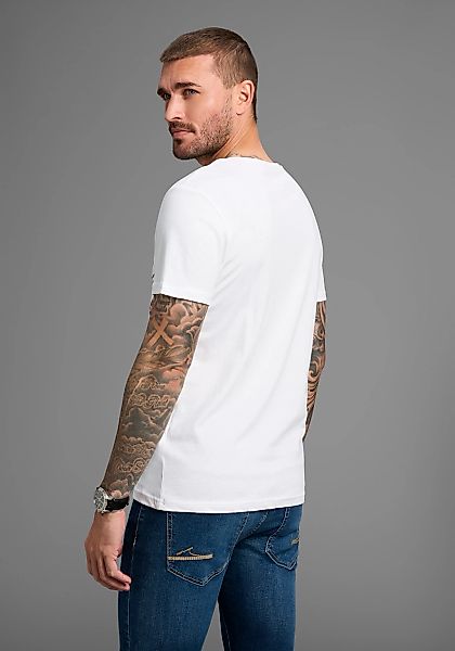 AJC T-Shirt Kurzarm, schmale Passform, im Vintage-Design günstig online kaufen