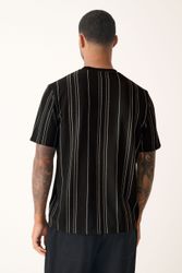 Next T-Shirt Edles T-Shirt mit vertikalen günstig online kaufen