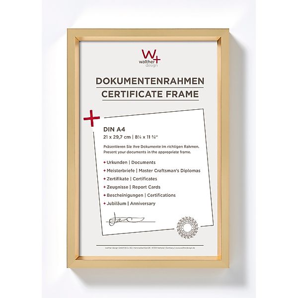 walther design Steel Style Kunststoff Bilderrahmen  21x29,7 cm Gold günstig online kaufen
