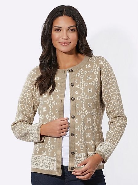 Sieh an! Strickjacke Jacquardstrickjacke günstig online kaufen