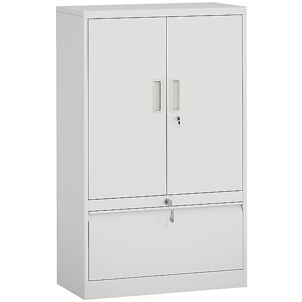 HOMCOM Aktenschrank mit Schloss, Büroschrank mit Schublade und Verstellbare günstig online kaufen