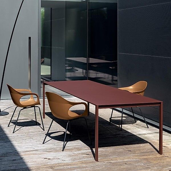 Kristalia Thin-K Aluminium Esstisch | Gartentisch | Terracotta günstig online kaufen