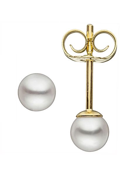 JOBO Paar Ohrstecker "Ohrringe mit Perlen 4,5 mm", 585 Gold günstig online kaufen