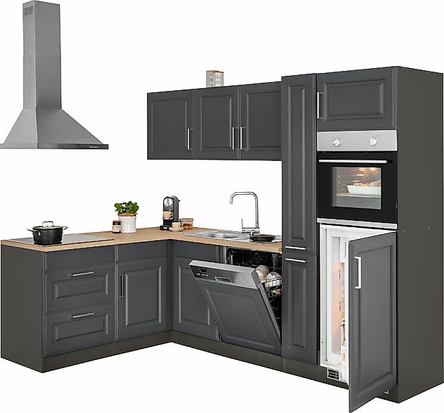 KOCHSTATION Winkelküche "KS-Stockholm" mit E-Geräten,260 x 170 cm, mit hoch günstig online kaufen