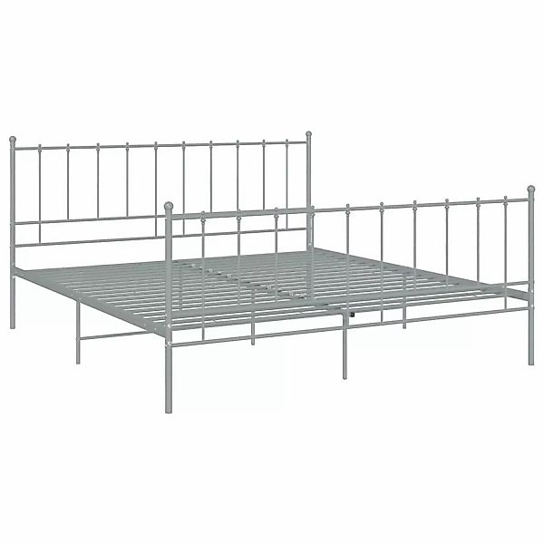 vidaXL Bett Bett Grau Metall 200x200 günstig online kaufen