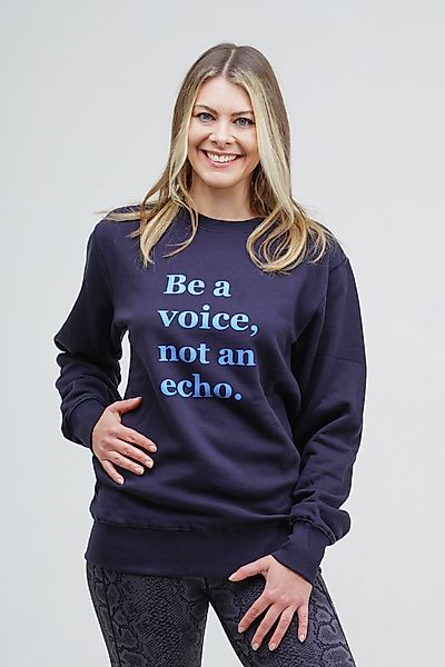 Unisex Sweatshirt "Voice" Blau günstig online kaufen