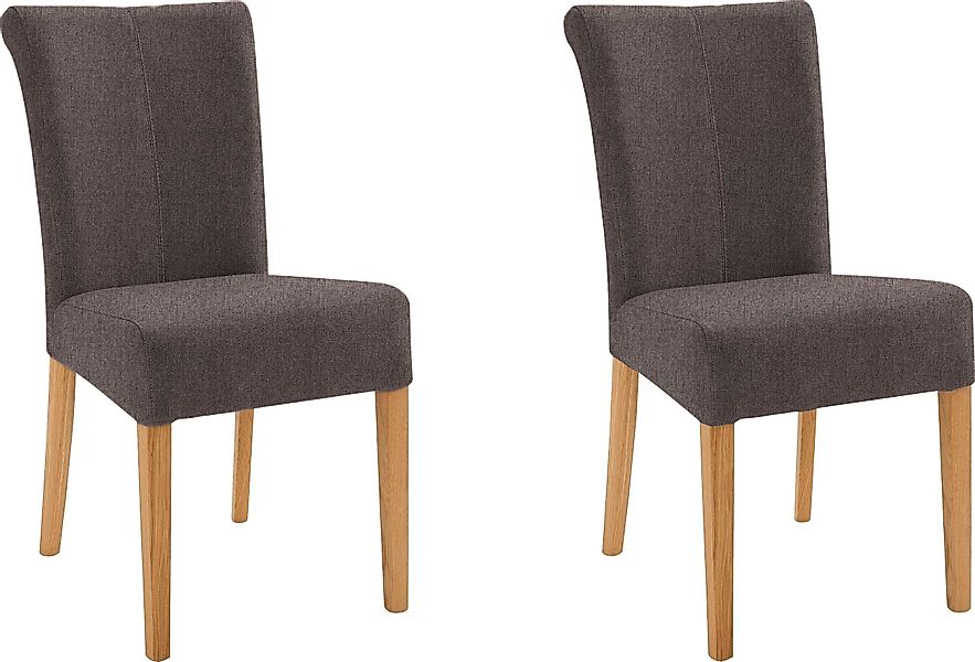 Home affaire 4-Fußstuhl "Barcelona" (Set) 2 Stk. Struktur fein Stuhlbeine a günstig online kaufen
