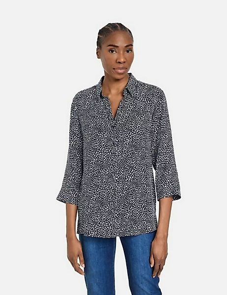 GERRY WEBER Klassische Bluse Gemusterte Bluse mit 3/4 Arm und verlängertem günstig online kaufen
