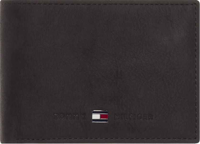 Tommy Hilfiger Kleine Geldbörse aus Leder, 10,5 cm x 8 cm Farbe schwarz Grö günstig online kaufen
