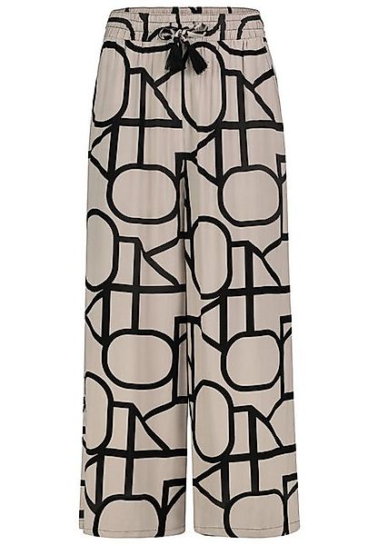 SUBLEVEL Stoffhose Modische Palazzo mit Design Muster und Quasten Culotte P günstig online kaufen