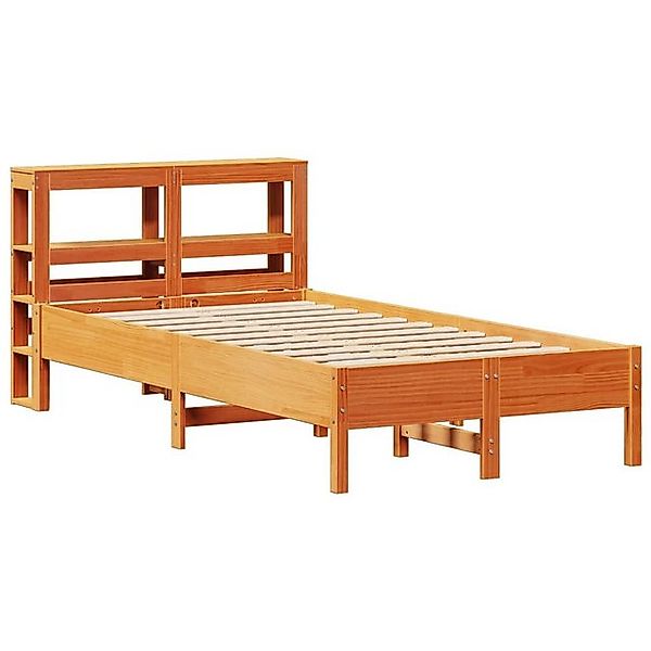 vidaXL Bett Massivholzbett ohne Matratze Wachsbraun 75x190 cm Kiefernholz günstig online kaufen