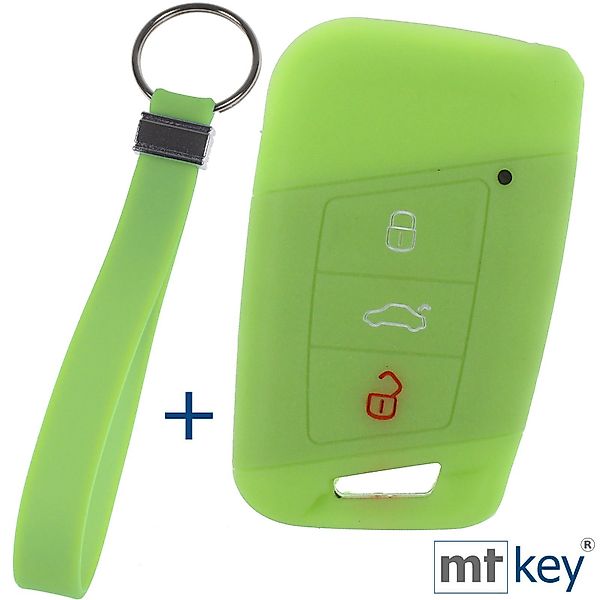 mt-key Schlüsseltasche Autoschlüssel Silikon Schutzhülle fluoreszierend günstig online kaufen