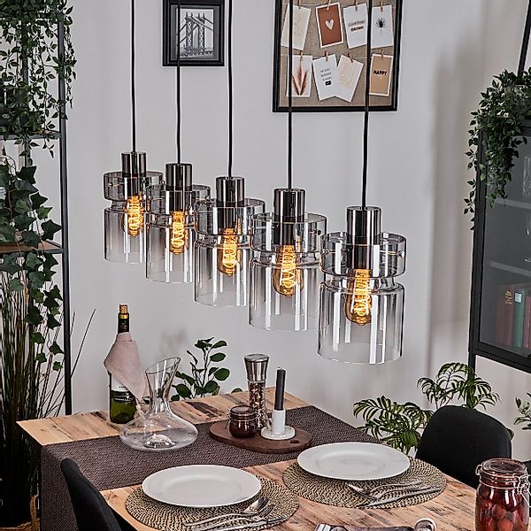 hofstein Hängeleuchte Hängelampe aus Metall/Glas in günstig online kaufen