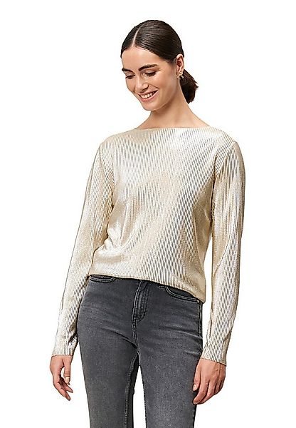 Zero Kurzarmshirt Damen strukturiert (1-tlg) Falten günstig online kaufen