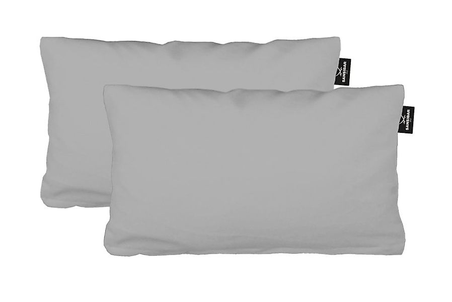Sansibar Sylt Kissenbezug 2er Set Uni Jersey Kissenhülle, 40x80 cm, edlem S günstig online kaufen