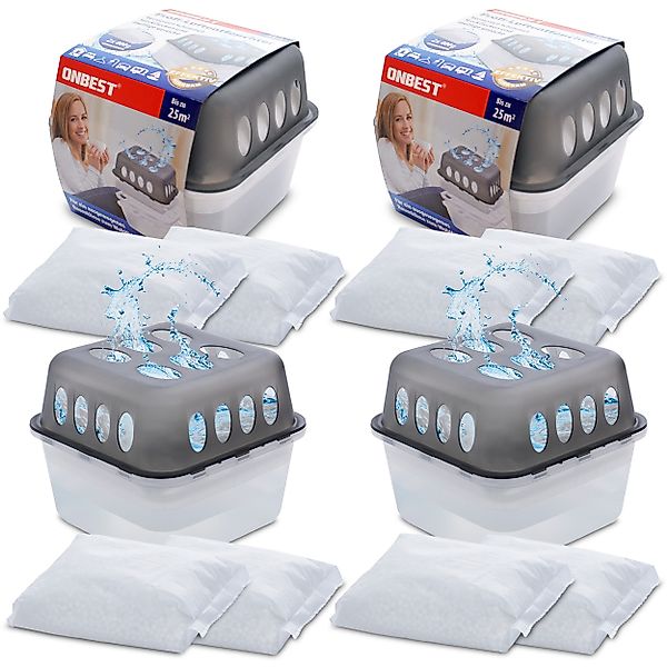 Onbest Granulat-Luftentfeuchter Set mit 4 x günstig online kaufen