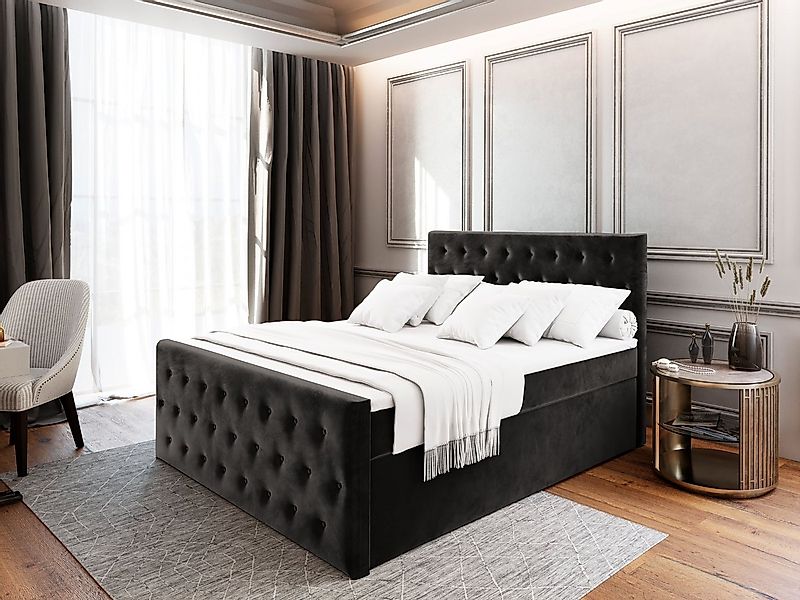 Masseno Boxbett FONDI 160x200 cm mit Bonell Matratze und Topper günstig online kaufen