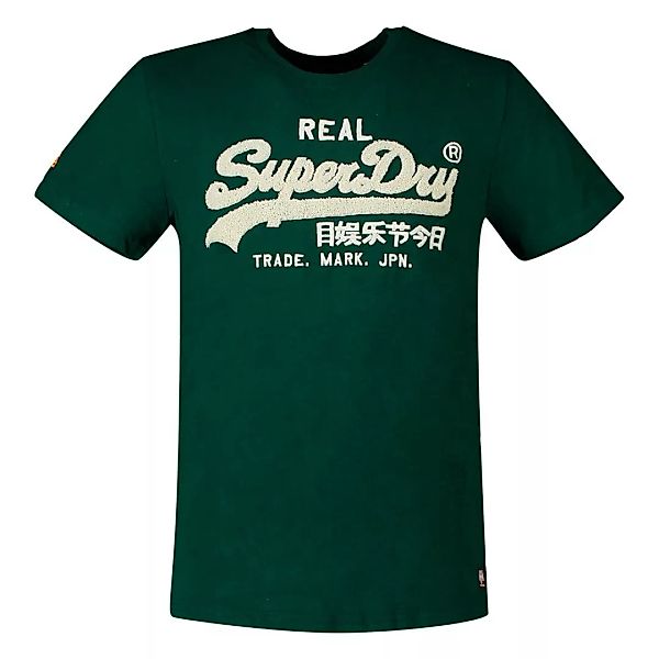 Superdry Vintage Logo Chenille 220 Kurzarm T-shirt M Pine Green günstig online kaufen