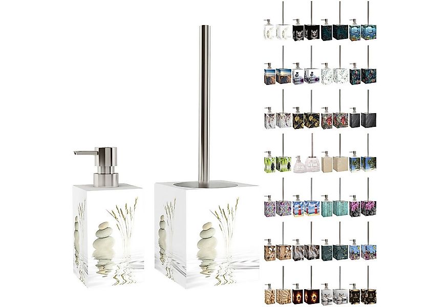 Sanilo Badaccessoire-Set mit Motiv, viele schöne Seifenspender und WC Bürst günstig online kaufen