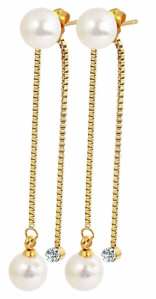 Adelia´s Paar Ohrhänger "Damen Ohrringe – Ohrstecker aus Edelstahl mit Perl günstig online kaufen