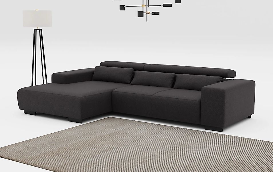 COTTA Ecksofa "Side L-Form, mit Kopfteilverstellung & 3 Nierenkissen", opti günstig online kaufen
