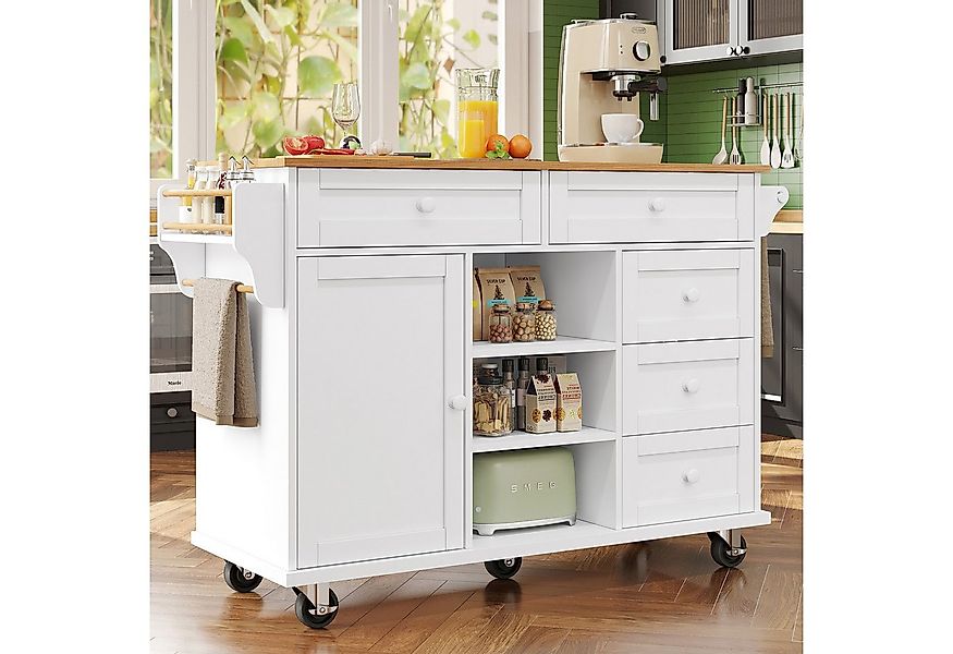 Flieks Küchenwagen Sideboard, (Rollen/Holzfüße austauschbar, 1 St., verstel günstig online kaufen