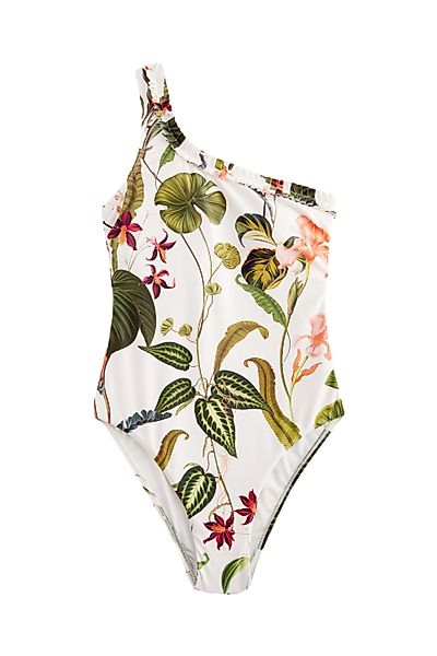 Next Badeanzug Bauchformender, plissierter One-Shoulder-Badeanzug (1-St) günstig online kaufen