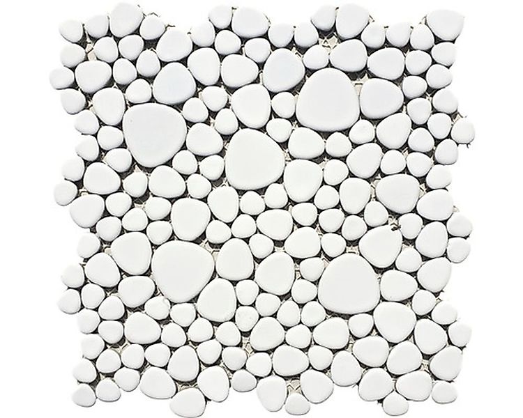 Mosani Mosaikfliesen Kieselmosaik Pebbles Keramikdrops Mosaik Kiesel uni we günstig online kaufen