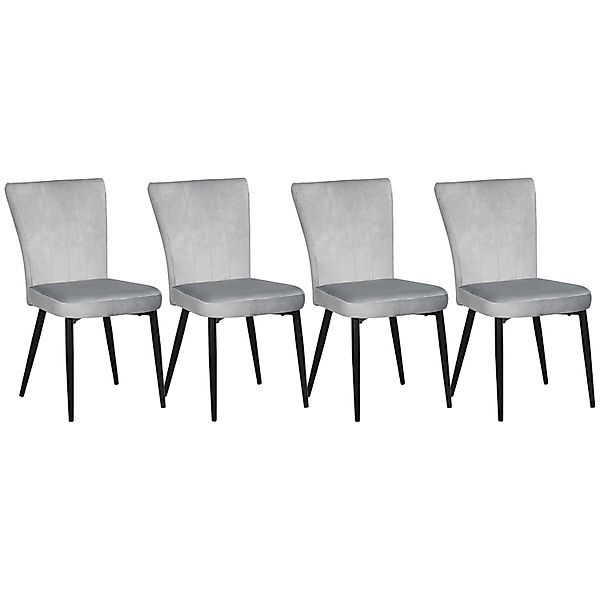 HOMCOM 4er-Set Küchenstühle mit Rückenlehne günstig online kaufen