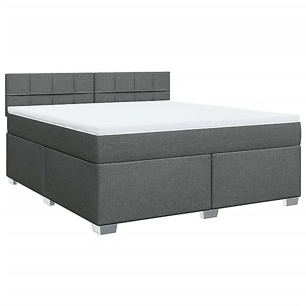 vidaXL Boxspringbett mit Matratze Dunkelgrau 180x200 cm Stoff 3288268 günstig online kaufen