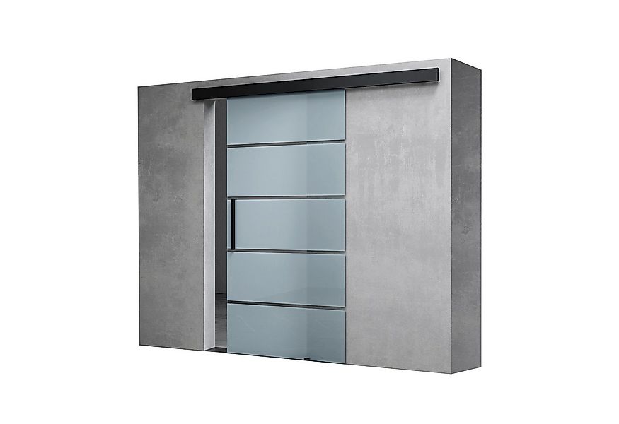 Mai & Mai Glasschiebetür komplettset Teilsatiniert Selbsteinzug 15mm Wandab günstig online kaufen