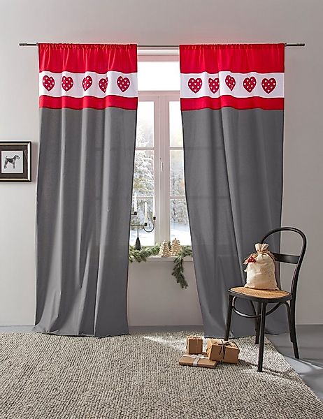 Home affaire Gardine Holly (1 St), Stangendurchzug, blickdicht günstig online kaufen