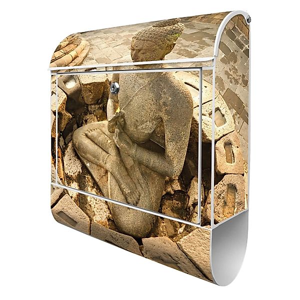 Banjado Design Briefkasten Weiß Pulverbeschichtet 39x47x14cm 2 Schlüssel Mi günstig online kaufen