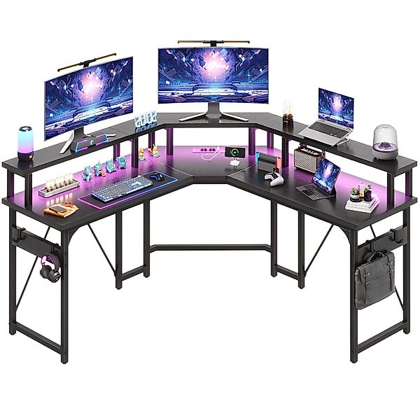 HOMALL Eckschreibtisch Schreibtisch Computertisch L-förm Eckschreibtisch günstig online kaufen