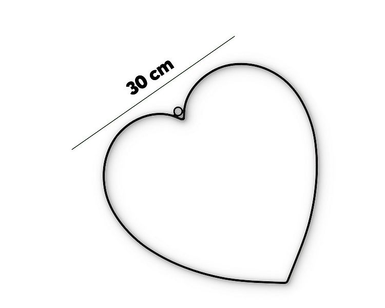 matches21 HOME & HOBBY Dekofigur Metall-Herzen 2er zum Aufhängen 30 cm schw günstig online kaufen