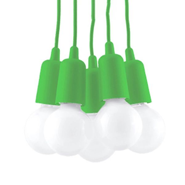 Sollux Lighting Hängeleuchte Diego 5 Grün günstig online kaufen