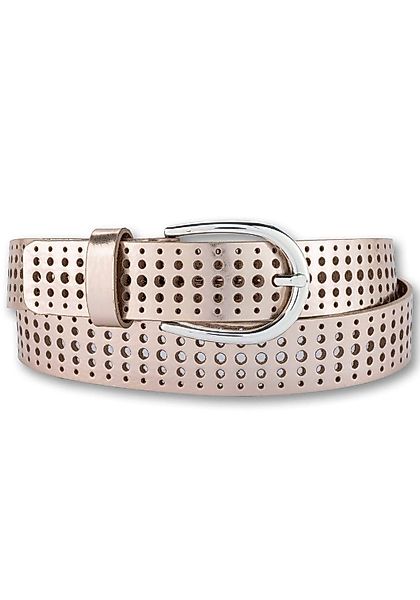 BERND GÖTZ Ledergürtel mit stylischem Rasterdesign günstig online kaufen