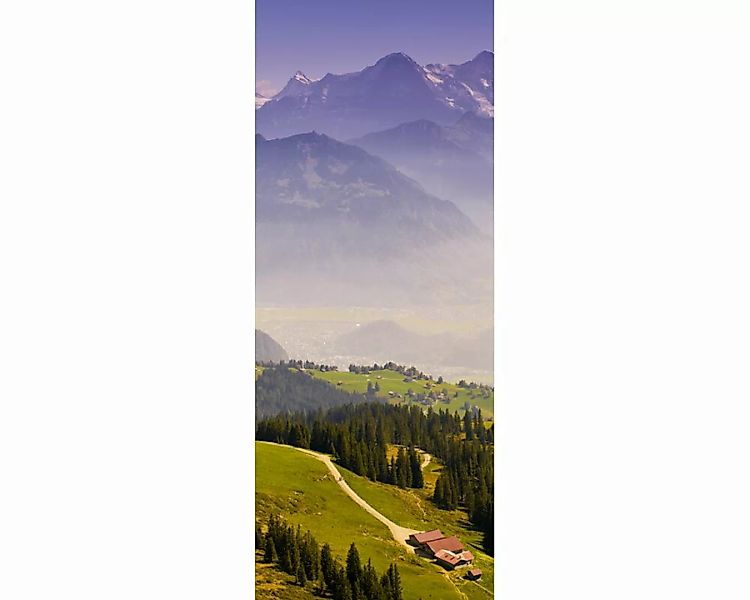 Dekopanel "Bergblick" 1,00x2,50 m / selbstklebende Folie günstig online kaufen