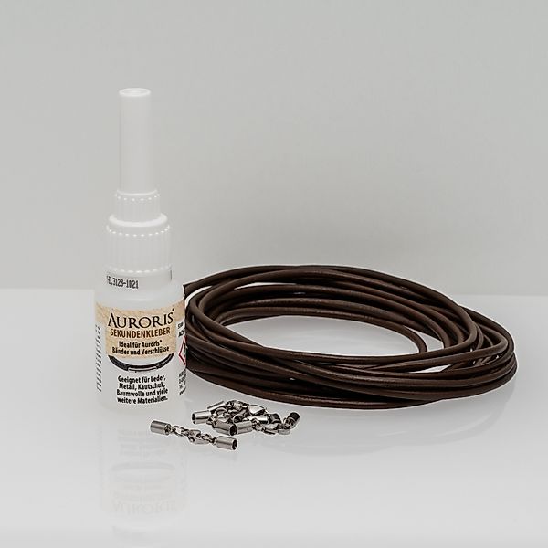 Auroris Schmuckset DIY-Set aus 5m Lederband, günstig online kaufen