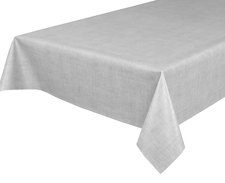 Beautex Tischdecke Wachstuchtischdecke, Leinen hellgrau, abwischbar günstig online kaufen
