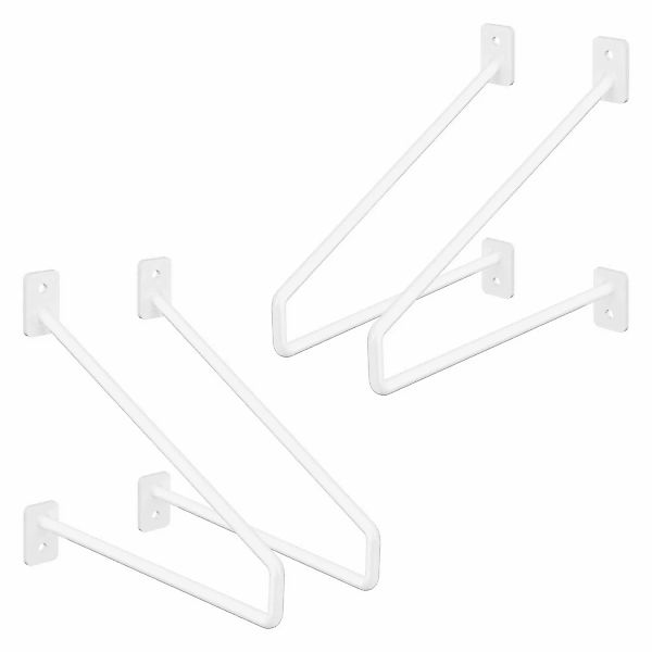 ML-Design 4 Stück Regalhalterung 220 mm Weiß aus Stahl Haarnadel Schwebe Ha günstig online kaufen