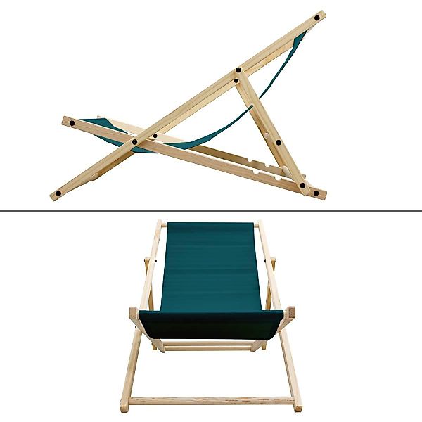 ECD Germany Gartenliege Holz Beachstuhl klappbarer günstig online kaufen