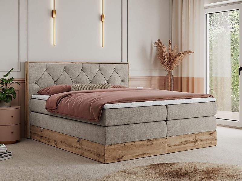 MKS MÖBEL Boxspringbett VENETO KING (Doppelbett, günstig online kaufen