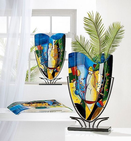 Casablanca by Gilde Tischvase »Magic, Dekovase«, (1 St.), Vase aus Glas, mi günstig online kaufen
