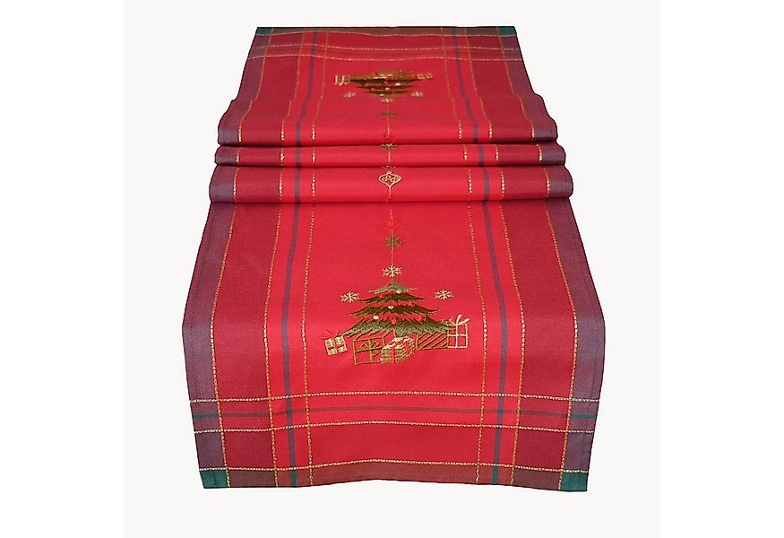 texpot Tischdecke Tischwäsche mit Stickerei Baum Weihnachten Winter (1-tlg) günstig online kaufen